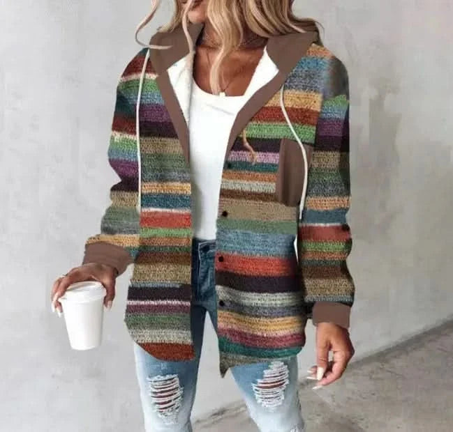MANTEAU À CAPUCHE EN TARTAN HIGHLAND