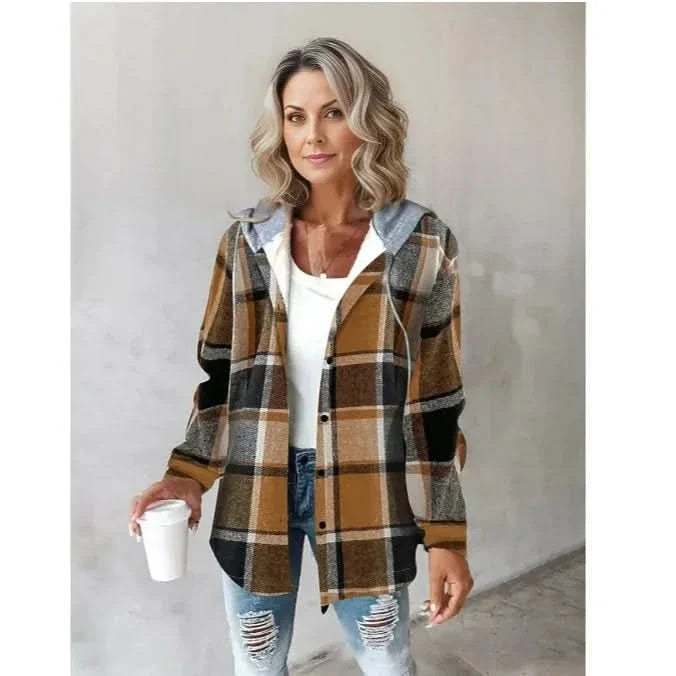 MANTEAU À CAPUCHE EN TARTAN HIGHLAND