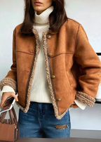 BLOUSON RUBY DOUBLÉ EN PEAU LAINÉE