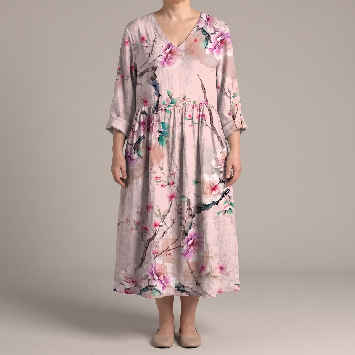 ROBE MIDI ALINA BLOSSOM