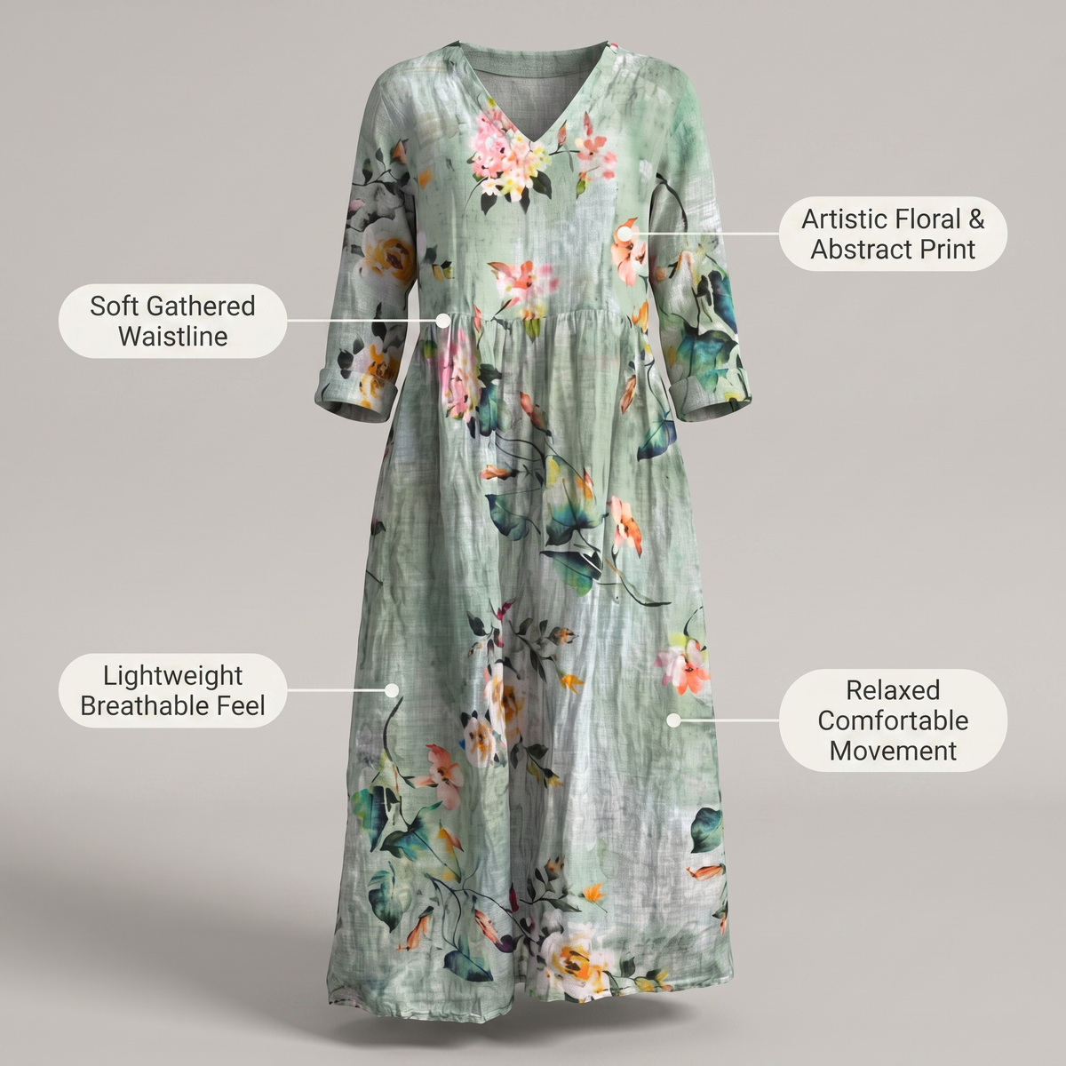 ROBE MIDI ALINA BLOSSOM