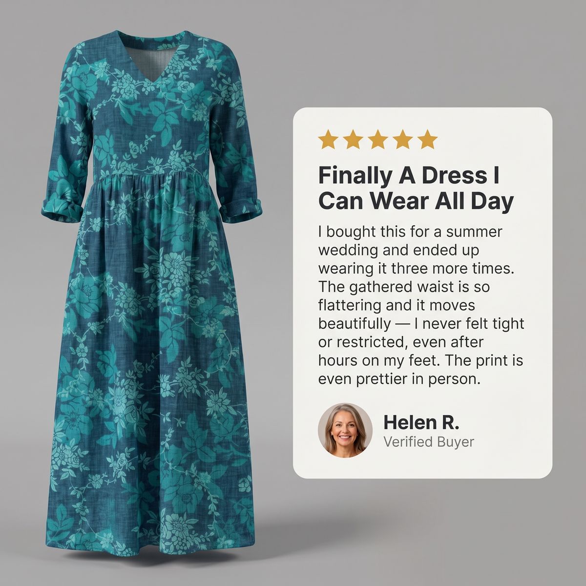 ROBE MIDI ALINA BLOSSOM