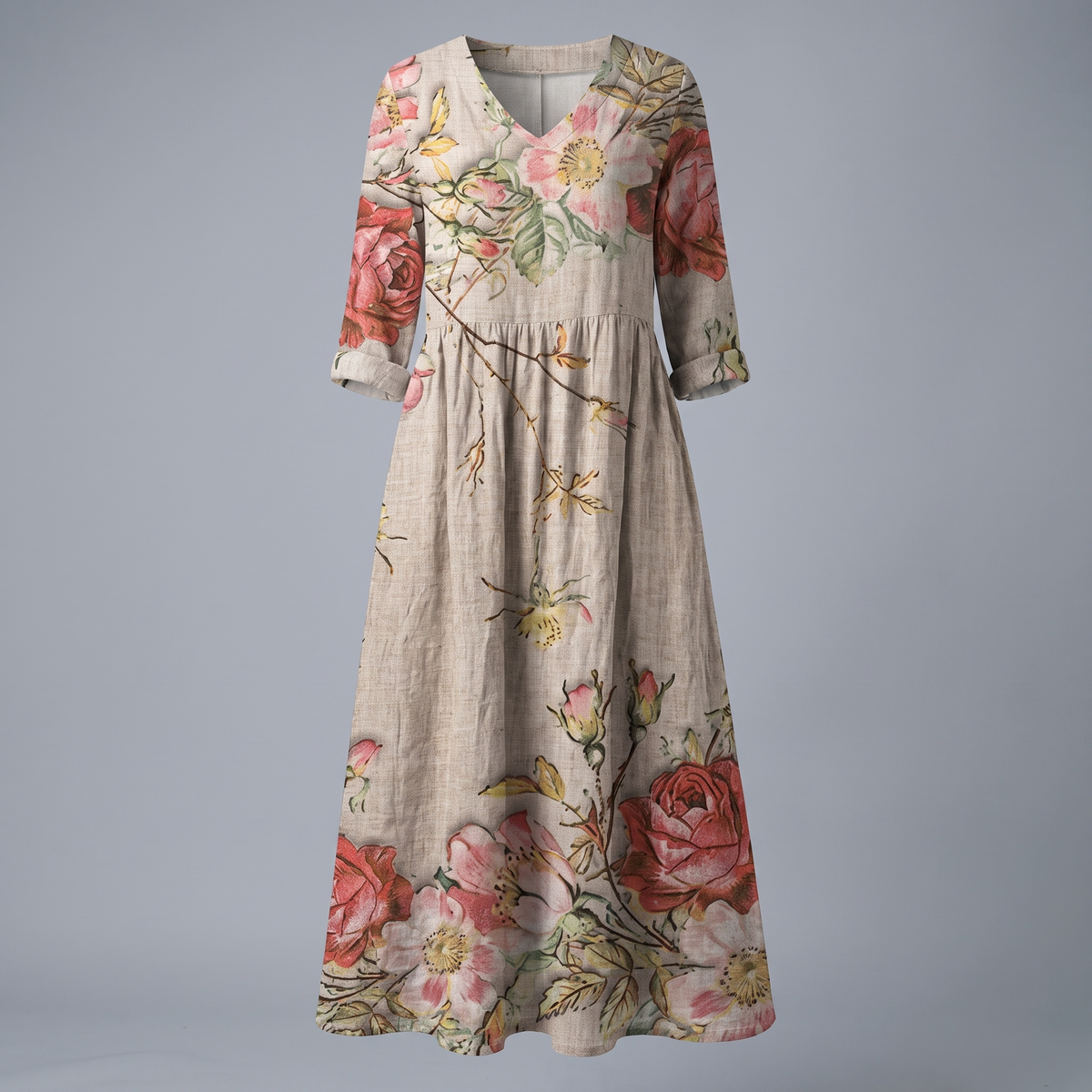 ROBE MIDI ALINA BLOSSOM