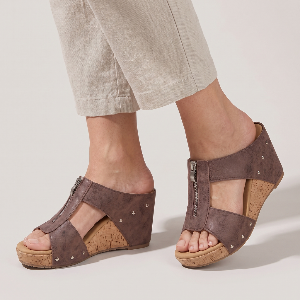 SANDALES ORTHOPÉDIQUES ZIPPÉES ARIA