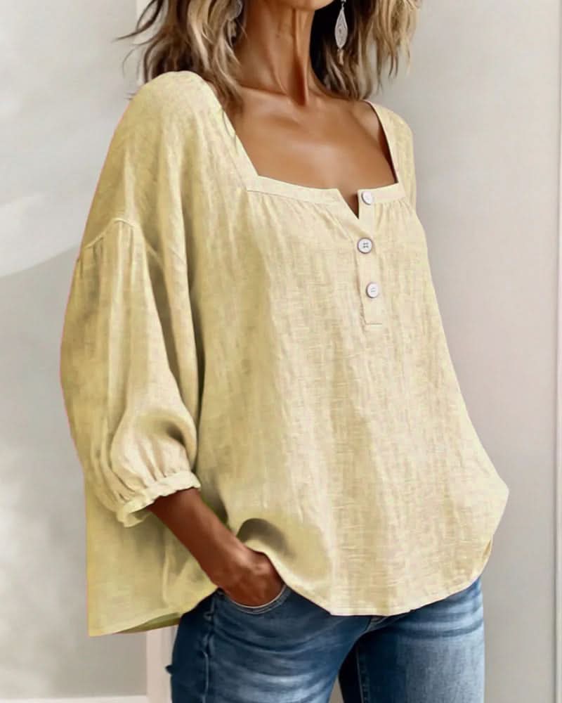 BLOUSE FLORENCE À MANCHES BOUFFANTES