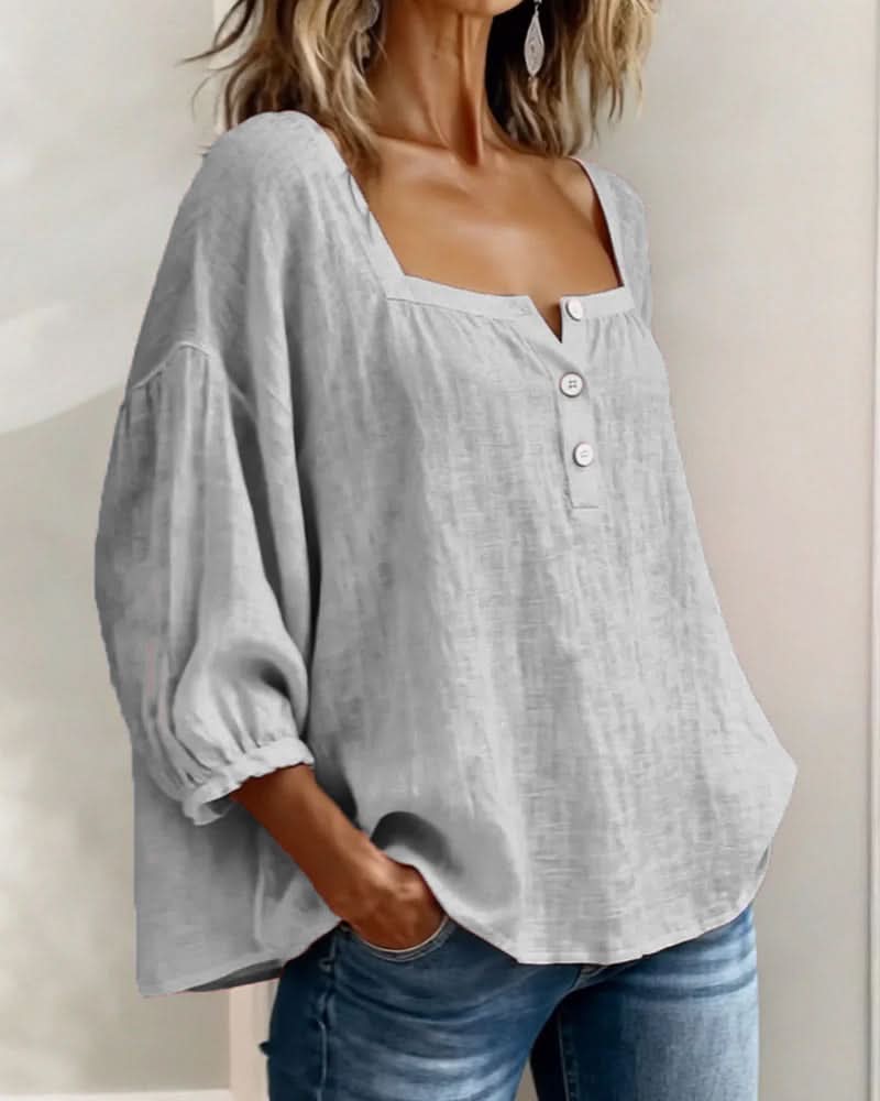 BLOUSE FLORENCE À MANCHES BOUFFANTES