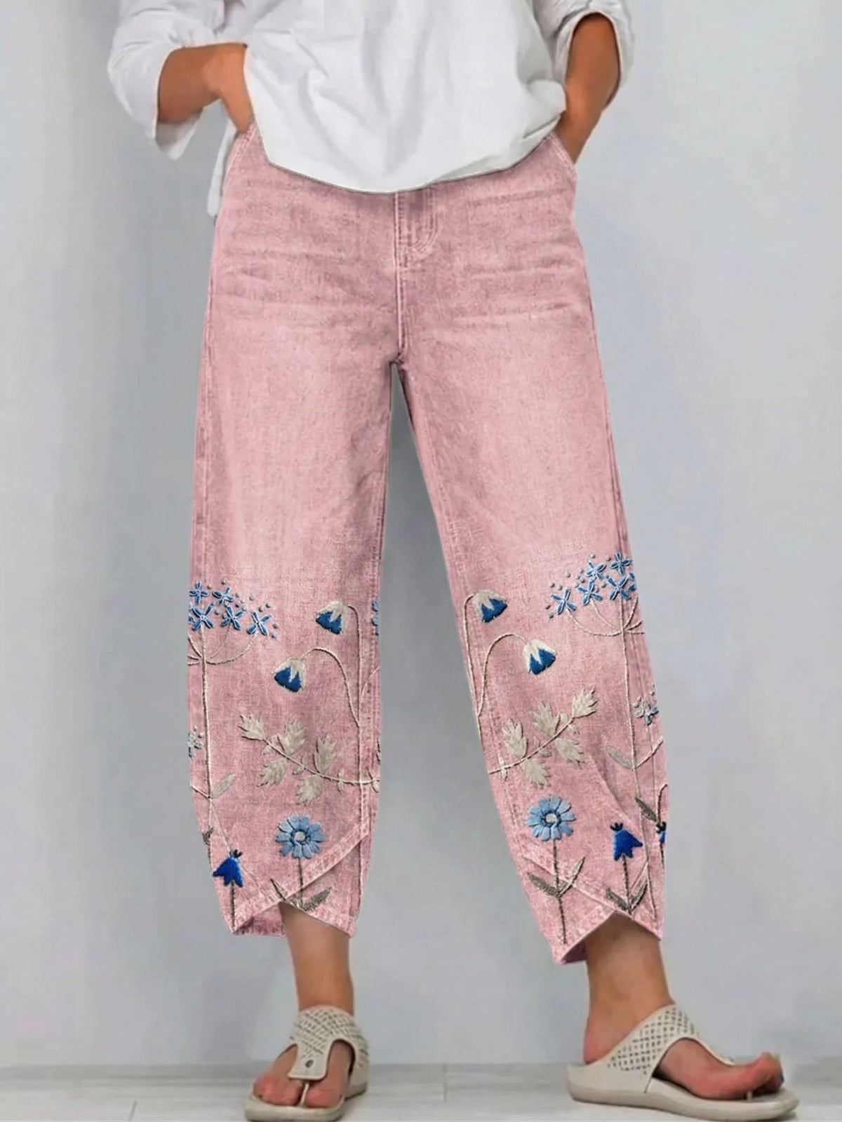 PANTALON EN LIN ARTISANAL NORABELLE