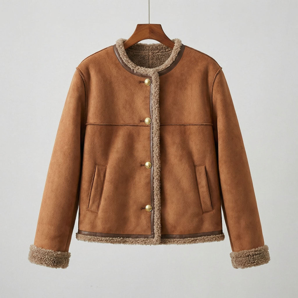 BLOUSON RUBY DOUBLÉ EN PEAU LAINÉE