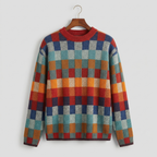 PULL EN LAINE MÉRINOS À CARREAUX EMMA