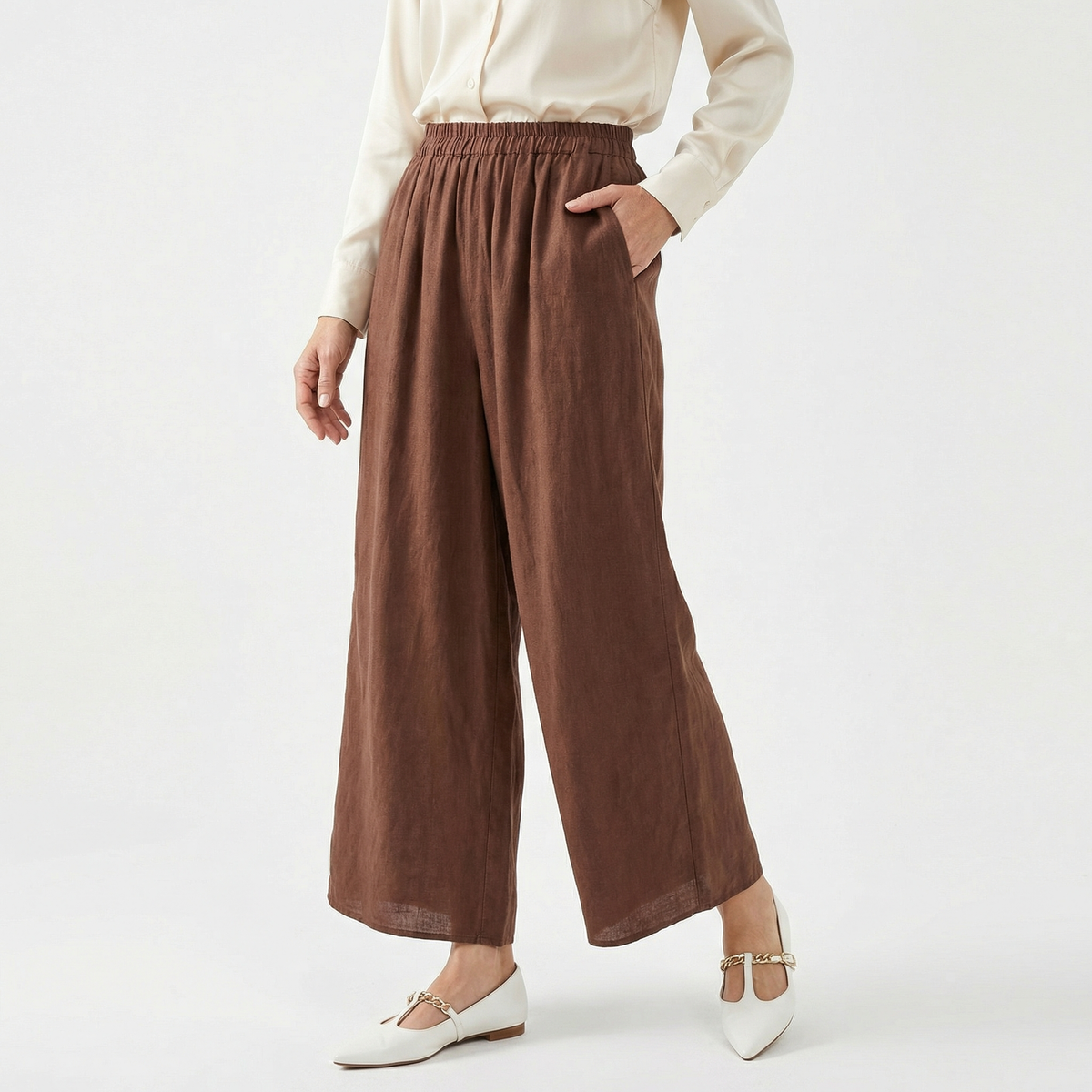 PANTALON EN LIN NICOLÉ