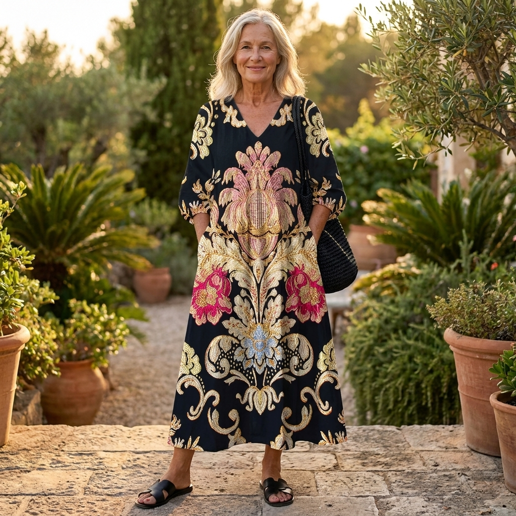 ROBE ÉLÉGANTE À IMPRIMÉ FLORAL MARIS