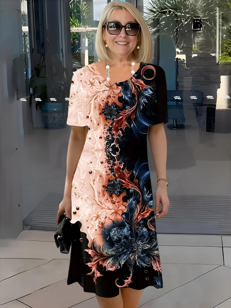 ROBE MIDI FLORALE DÉCONTRACTÉE LEANDRIA