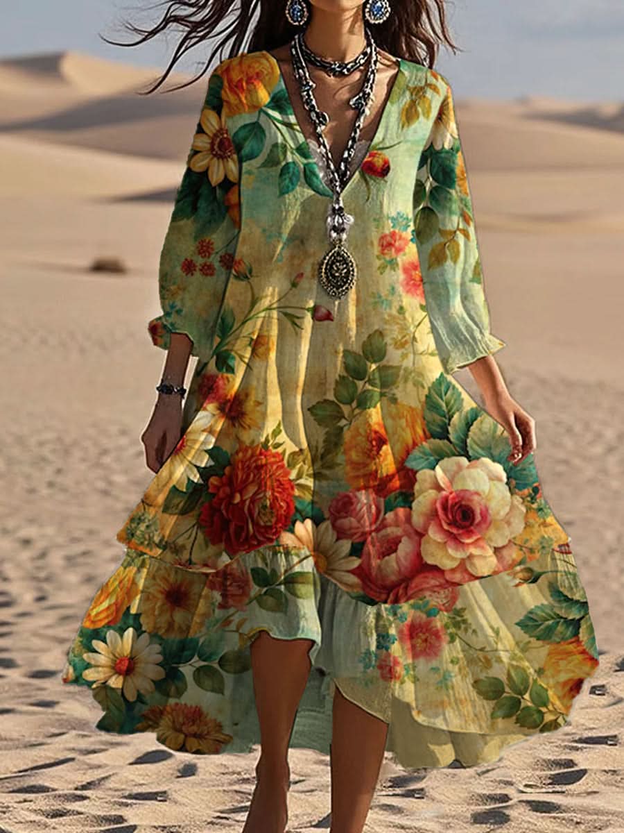 ROBE MIDI FLEURIE LYSANDRA