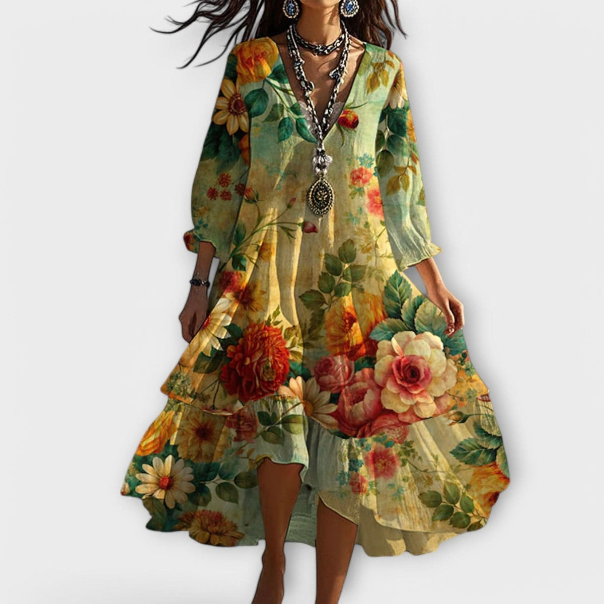 ROBE MIDI FLEURIE LYSANDRA