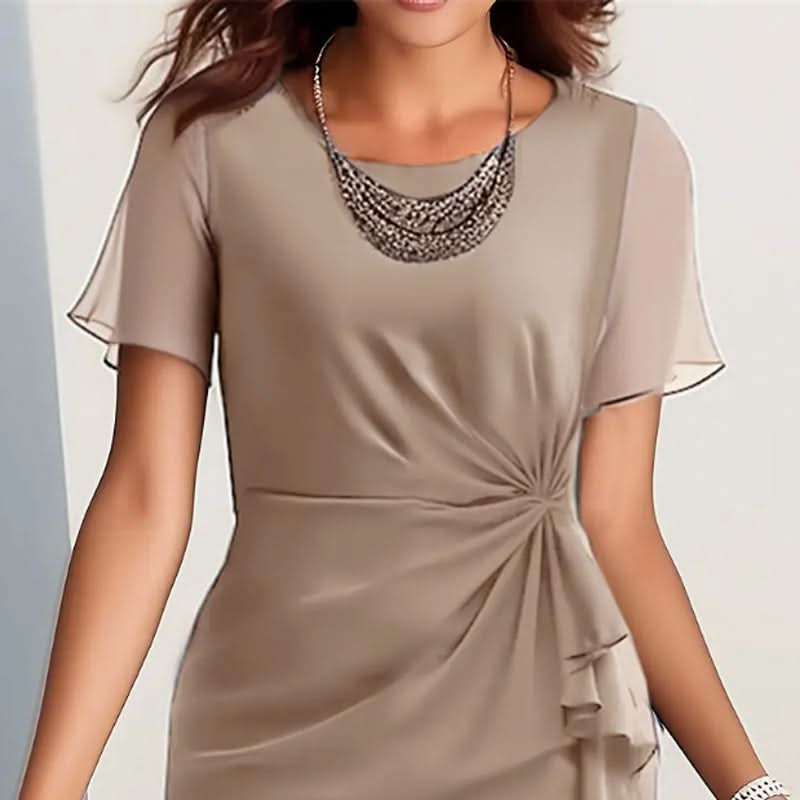 CLARISSE ROBE FLUIDE CEINTURÉE