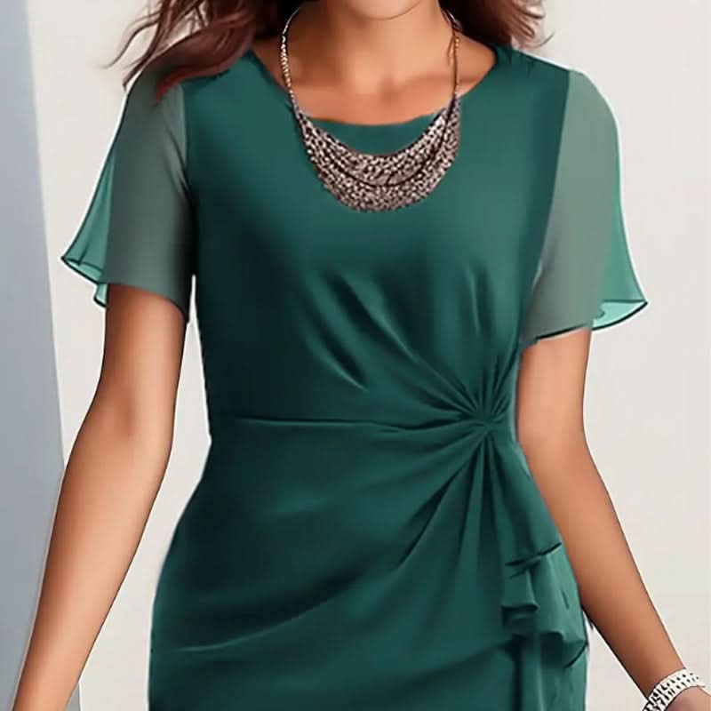 CLARISSE ROBE FLUIDE CEINTURÉE